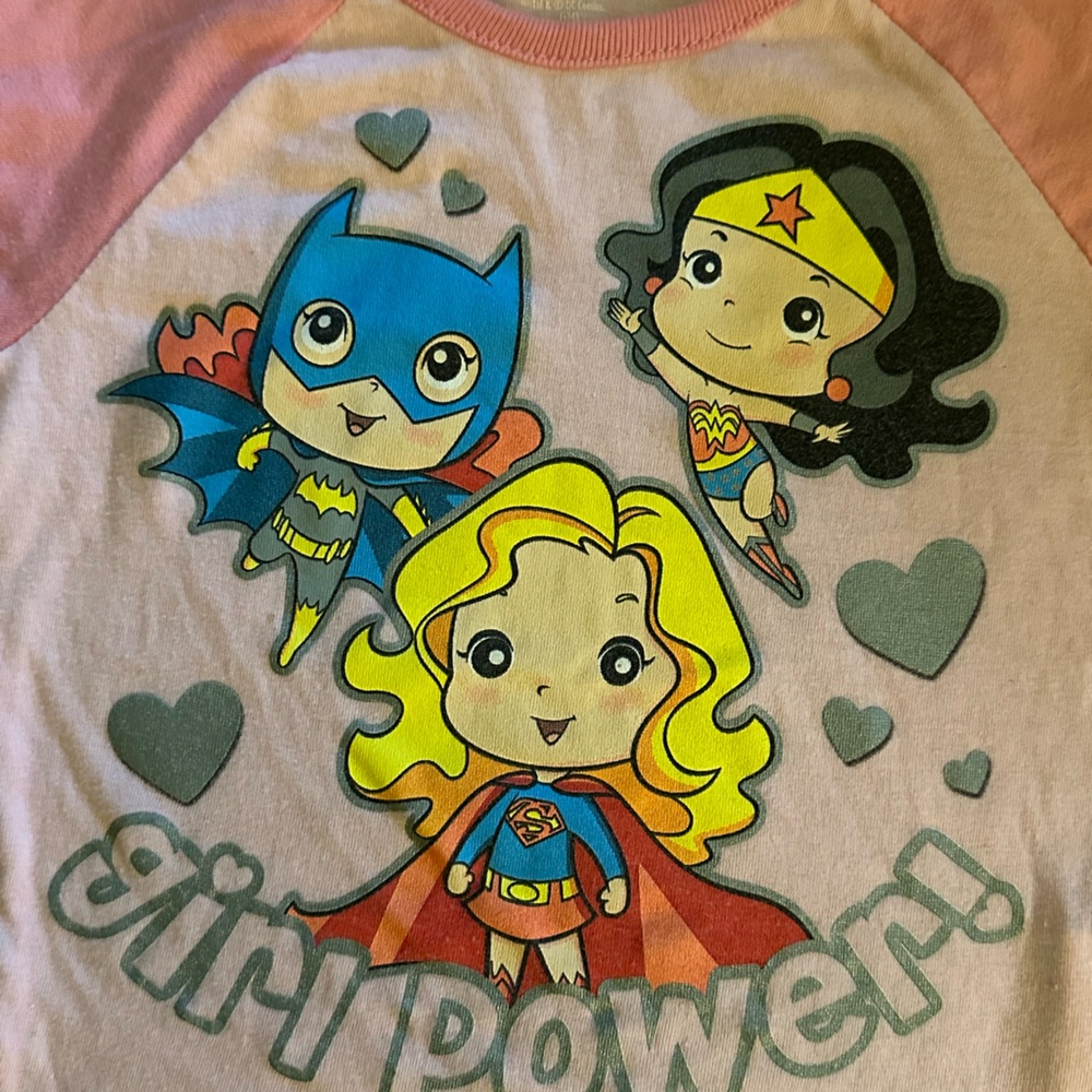 EUC DC Comics Girls 18M Girl Power s/s Shirt